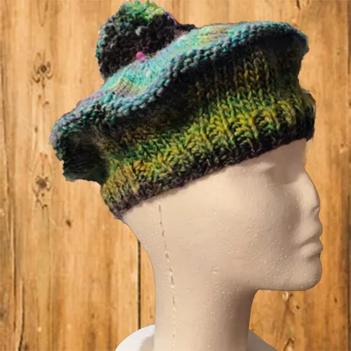 Béret Multicolor avec Pompon - Pic et Coud Buchy
